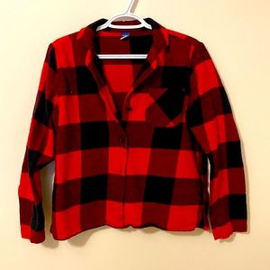 Old Navy red flannel shirt length